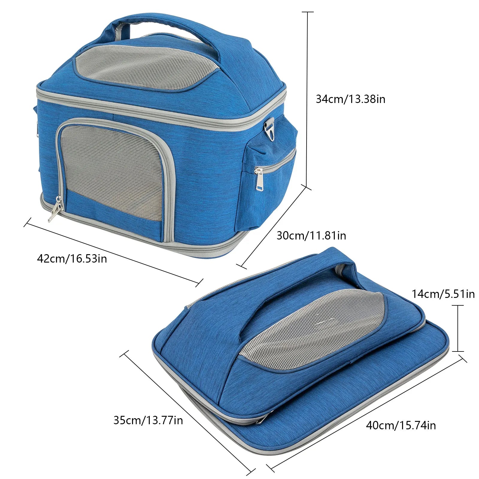 Collapsible Pet Carrier – Waterproof Oxford Travel Bag for Cats (7kg)