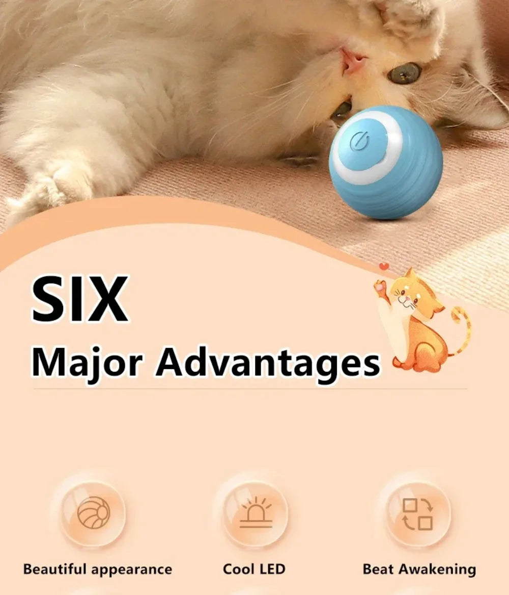 Smart Interactive Cat Ball – Automatic Rolling Electronic Toy