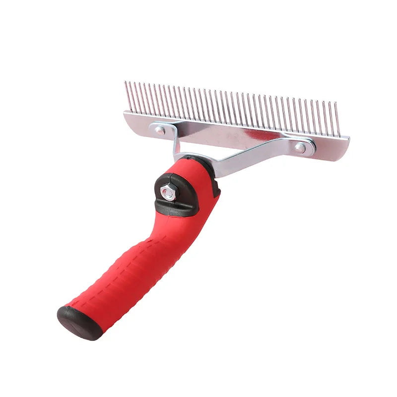Dog Grooming Brush for Large Dogs – Long Hair Rake & Steel Comb