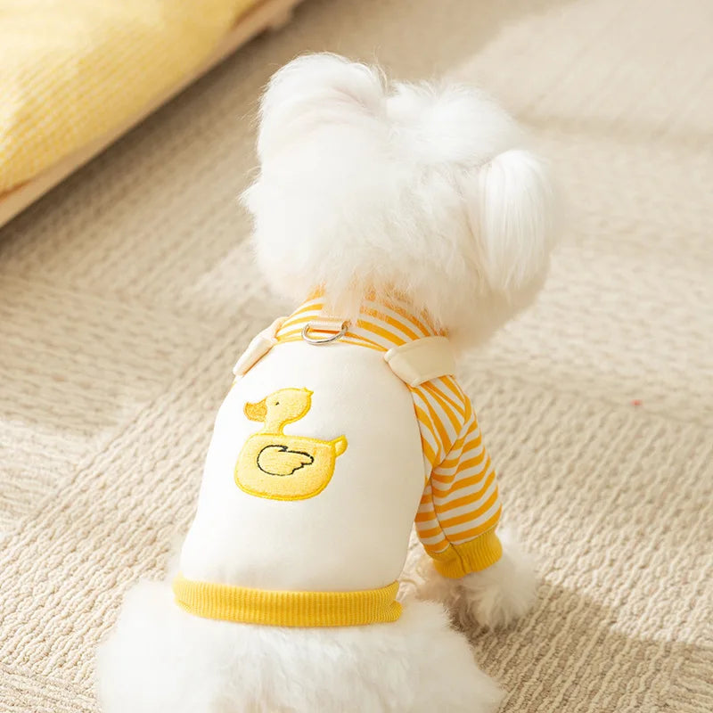 2025 Cute Dog Hoodie – Autumn/Winter Coat with D-Ring for Puppies