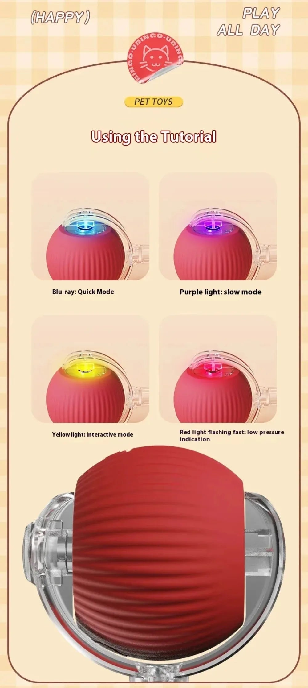 Automatic Interactive Cat Rolling Ball – Smart Pet Toy