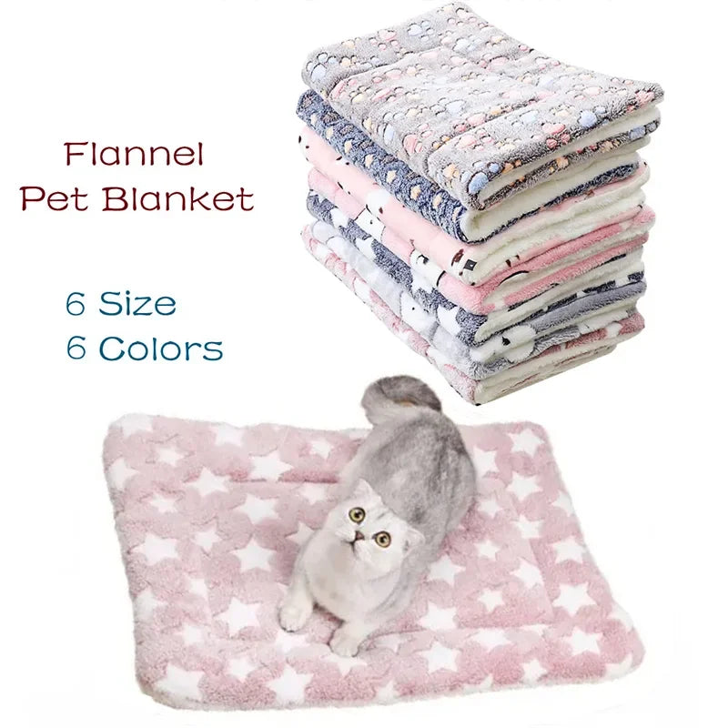 Flannel Pet Mat – Thick Sleeping Blanket for Dogs & Cats