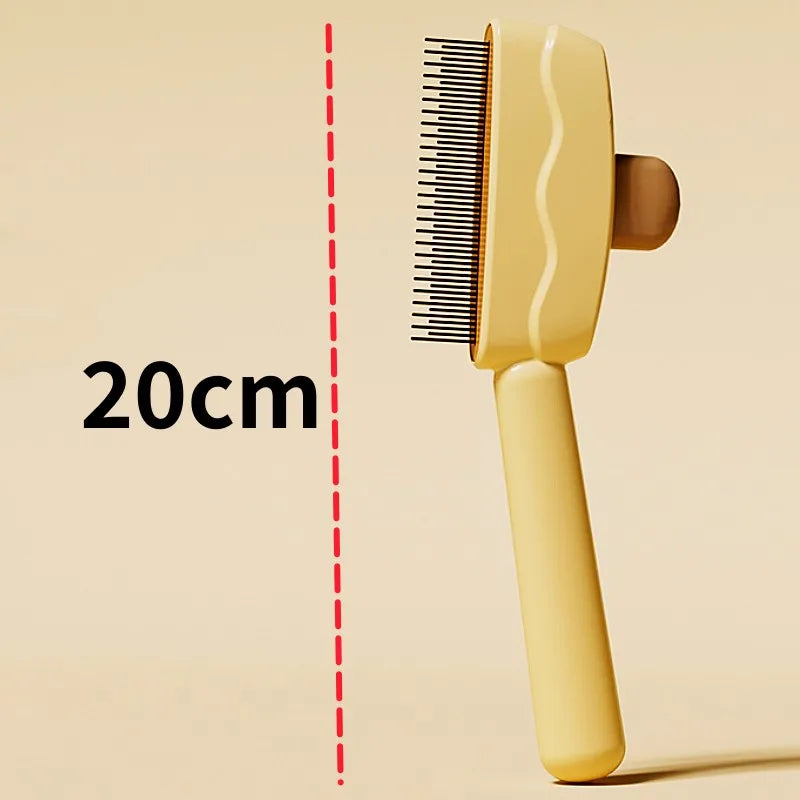 Self-Cleaning Pet Grooming Brush – Dog & Cat Hair Remover Comb