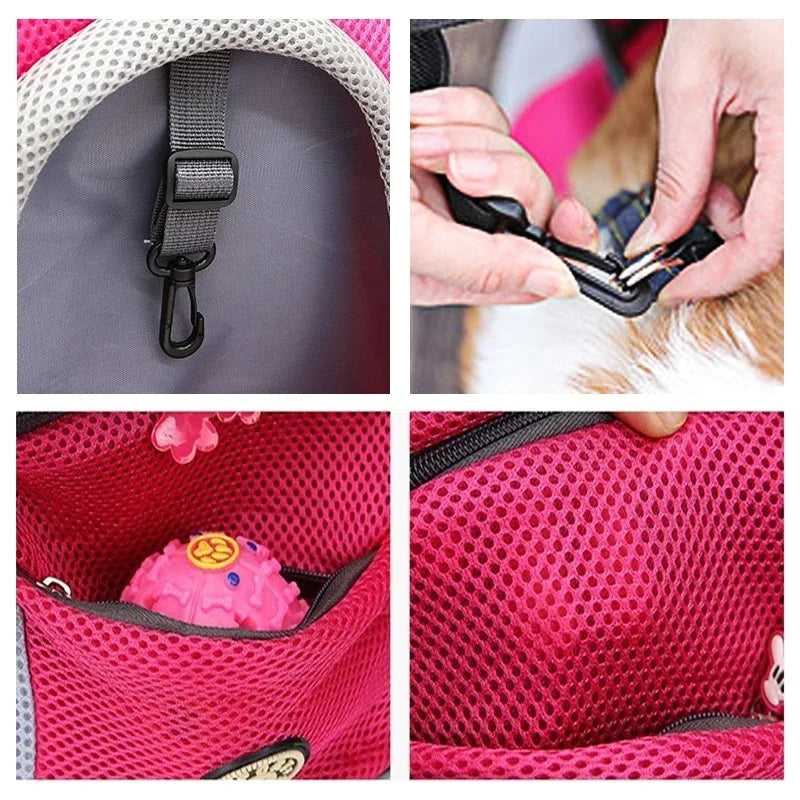 Foldable Pet Backpack – Portable Cat & Dog Travel Chest Bag