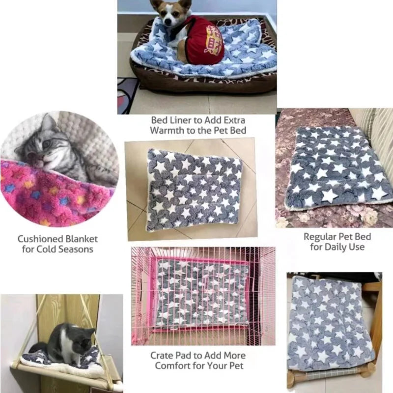 Flannel Pet Mat – Thick Sleeping Blanket for Dogs & Cats