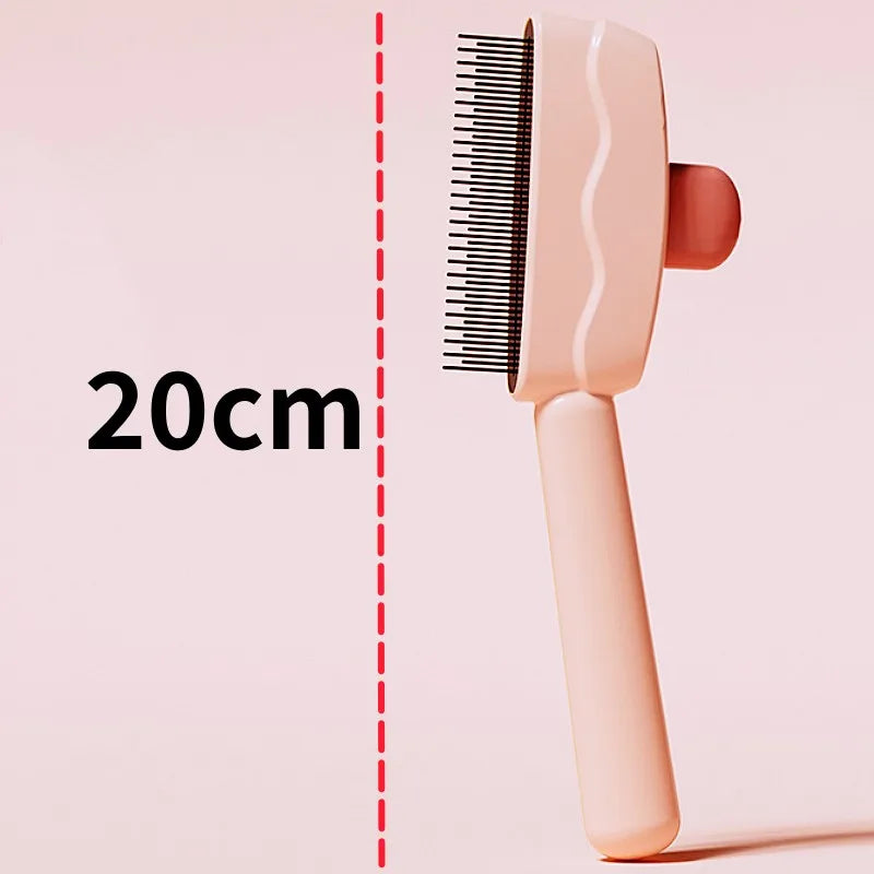 Self-Cleaning Pet Grooming Brush – Dog & Cat Hair Remover Comb