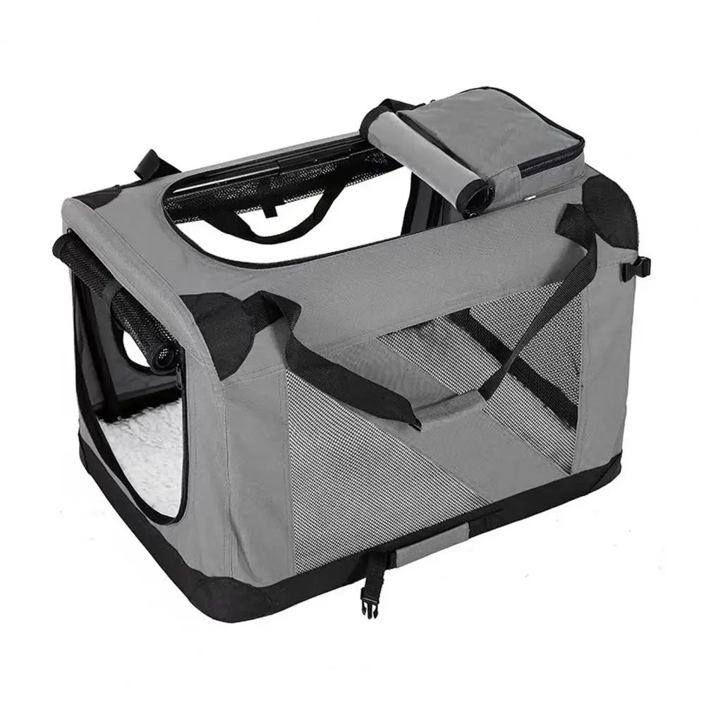 Portable Dog Carrier Crate – Foldable Car Travel Bed & Kennel