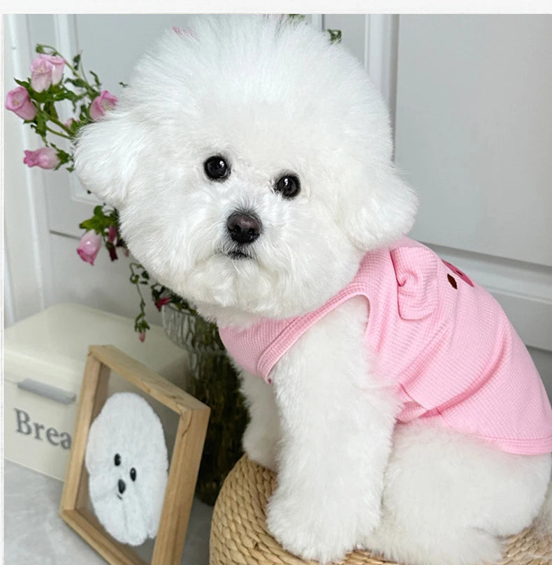 Breathable Dog Vest – Thin Cute Clothes for Small Dogs & Puppies