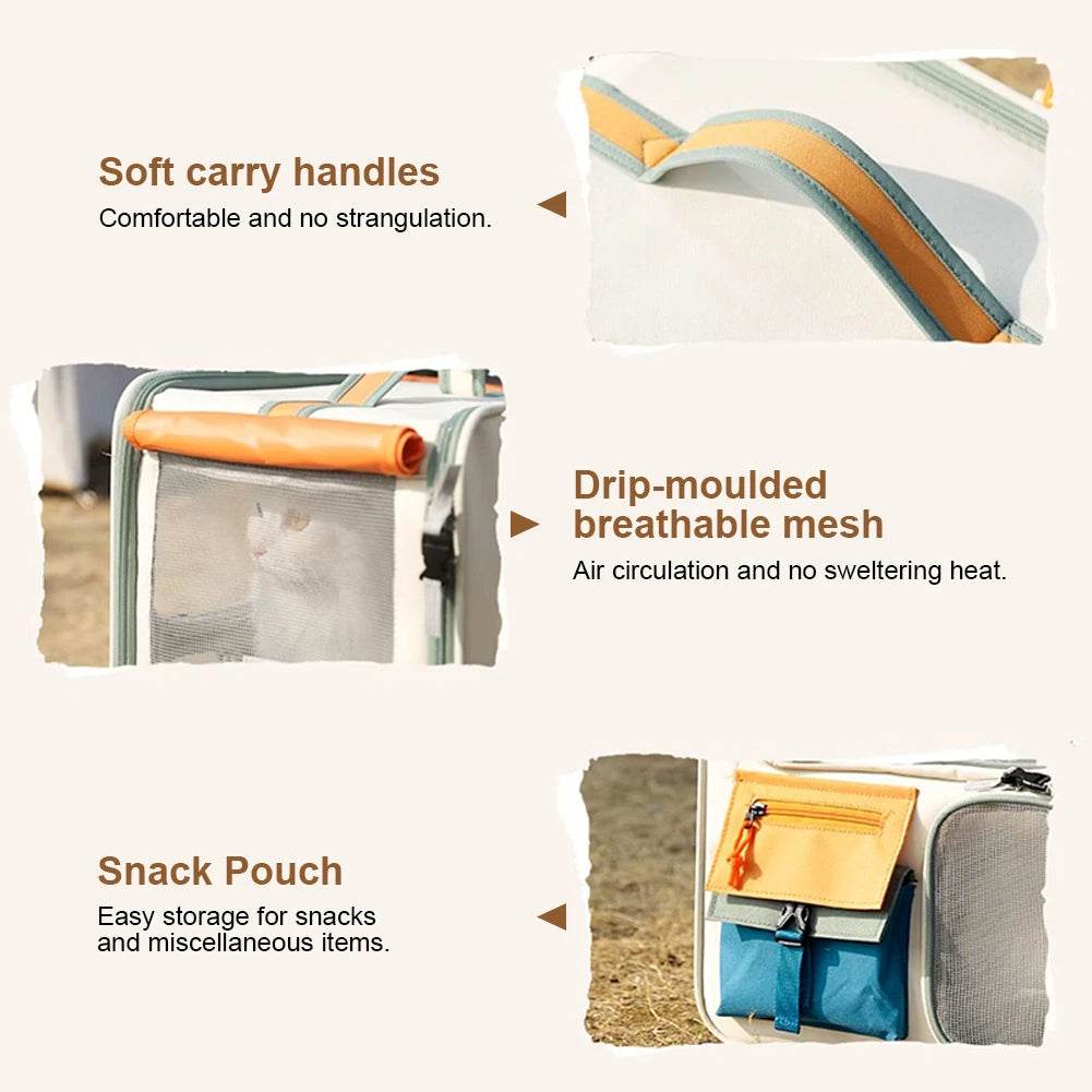 Transparent Pet Backpack – Breathable Dog & Cat Travel Carrier