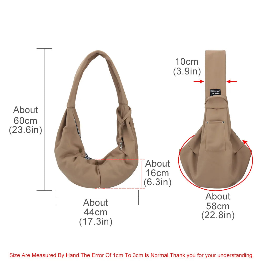 Portable Pet Shoulder Bag – Travel Carrier with Phone Pocket